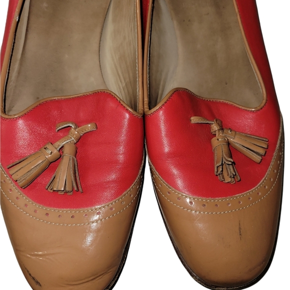 J. Crew Red and Tan Flats with Tassels - Picture 4 of 11